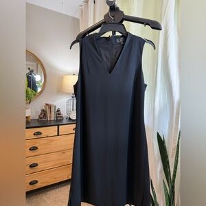 J. Crew Black Sleeveless V-Neck Midi Dress